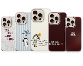 Motiverande citat telefonskal citat telefonskal för iPhone 17 Pro Max, 16e, 15, 14, 13 & Samsung S26 Ultra, S25 FE, A57, A56, Pixel 10, 9A