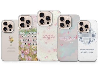 Aesthetic Taylor Phone Cover Swift Song Phone Case for iPhone 17 Pro Max, 16e, 15, 14, 13 & Samsung S26 Ultra,S25 FE, A57,A56, Pixel 10, 9A