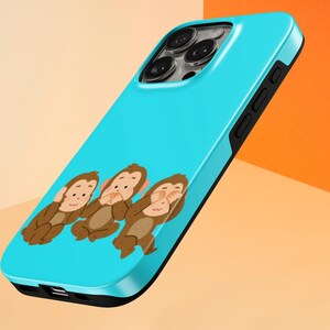 Jungle Animal Print Phone Case Monkey TOUGH Cover for iPhone 17 Pro Max, 16e, 15, 14, 13 & Samsung S26 Ultra, S25 FE, A57, A56, Pixel 10,9A