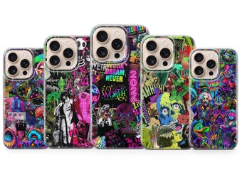 Psychedelic Trippy Phone Cover Colors Phone Case for iPhone 17 Pro Max, 16e, 15, 14, 13 & Samsung S26 Ultra,S25 FE, A57,A56, Pixel 10, 9A
