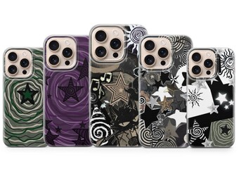 Grunge Edgy Phone Cover Vintage Stars Phone Case for iPhone 17 Pro Max, 16e, 15, 14, 13 & Samsung S26 Ultra,S25 FE, A57,A56, Pixel 10, 9A