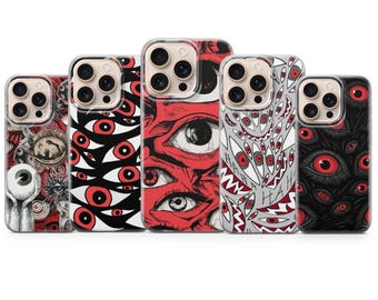 Gore Eyeball Phone Cover Evil Eye Phone Case for iPhone 17 Pro Max, 16e, 15, 14, 13 & Samsung S26 Ultra,S25 FE, A57,A56, Pixel 10, 9A
