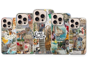 Italian Summer Phone Cover Coquette Phone Case for iPhone 17 Pro Max, 16e, 15, 14, 13 & Samsung S26 Ultra,S25 FE, A57,A56, Pixel 10, 9A