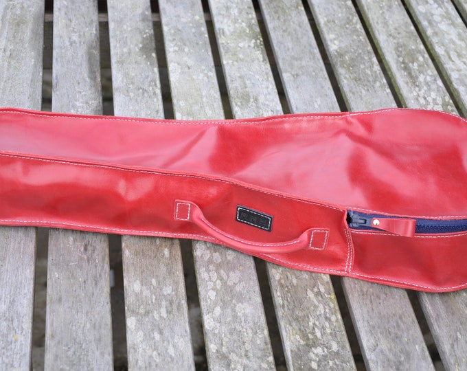 Red Leather Ukulele Case Etsy