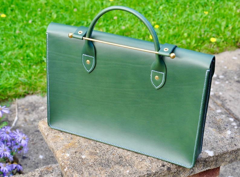 Traditional Handmade Leather Sheet Music Bag or Laptop Case Etsy