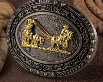 Vintage Belt Buckles, Vintage Cowboy Bull Rider Belt Buckle, Antique Bronze Western Cowboy Style, Father's Day Gift