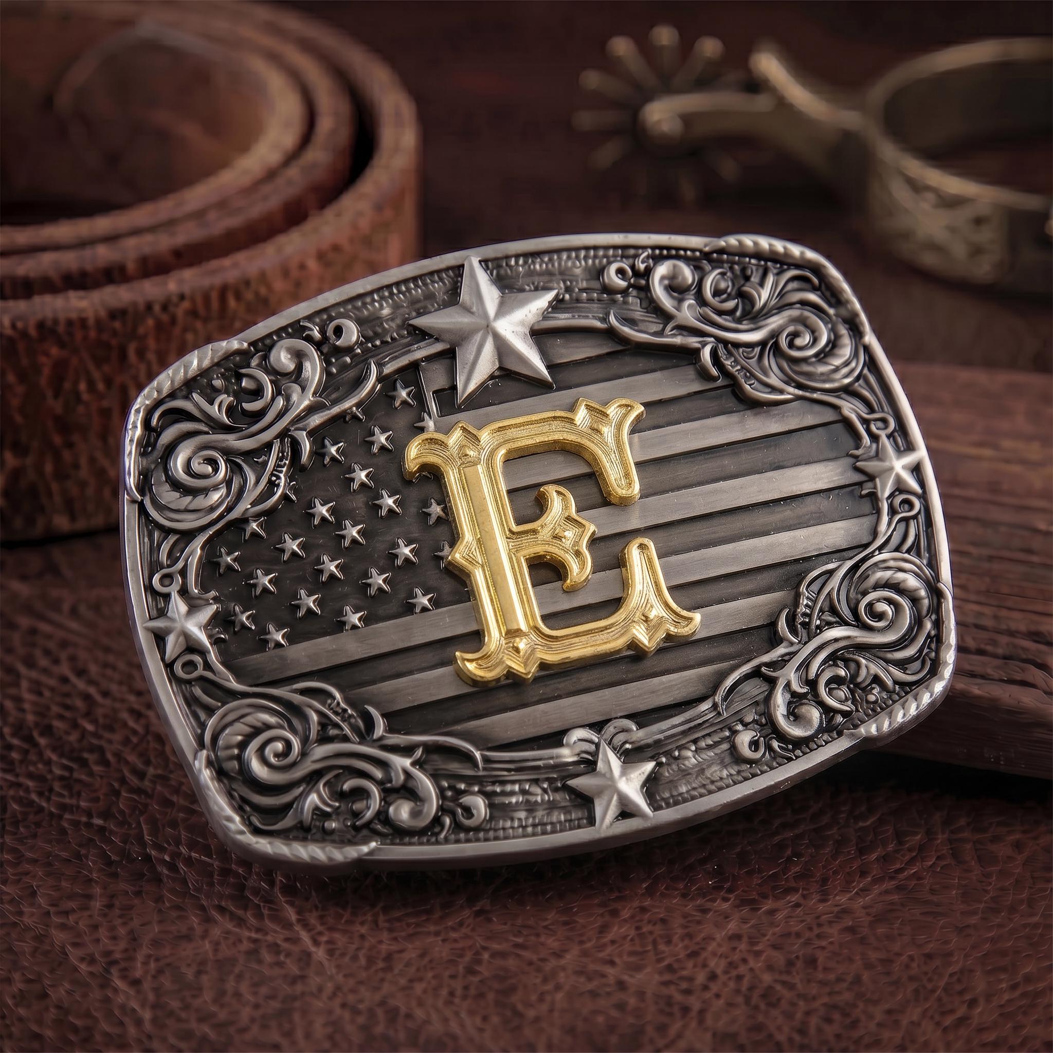 Vintage Monogram Belt Buckle \