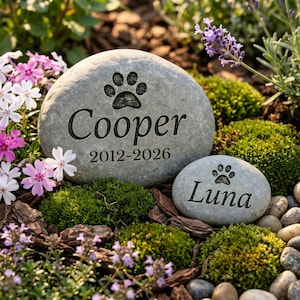 Personalized Memorial Pet Stone, Pet Memorial Grave Marker, Dog Loss Sympathy Gift, Engraved Pet Memorial Gift, Pet Memory Loss Gift