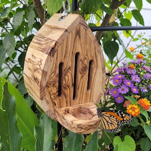 Handmade Garden Butterfly House with Feeder Station For Garden, Pollinator Butterfly House, Yard Decorating Gift, Butterfly Lovers Gift image 6