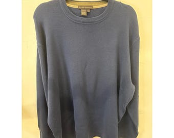 Sweter męski Royal Robbins XL w kolorze granatowym z okrągłym dekoltem i mieszanką bawełny 77043