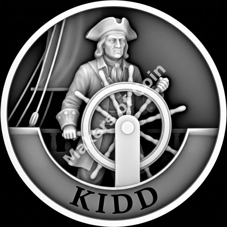 Challenge Coin 3D Depth Map, CNC PNG File, Fiber Laser, Lightburn ...