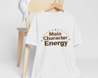 Main Character Energy Shirt – Gold Stars Empowerment Tee