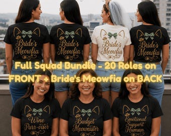 Bachelorette Party PNG Bundle, Cat Hen Party Shirt Designs, Embroidery Style (Digital Download)