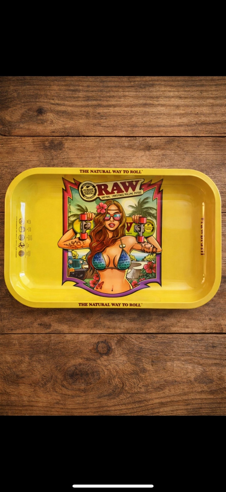 Bandeja para liar RAW "Brazil" Girl auténtica imagen 1