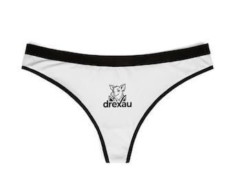 Drexau Tanga Weis, Motiv Sau - Pig Logo Thong White