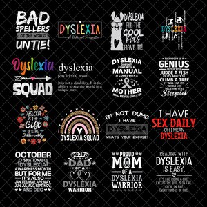 Dyslexia Awareness PNG Bundle, Rainbow Heart Sublimation, I Love Someone with Dyslexia Png, Support Learning Difference Digital Download