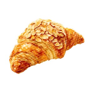 Mandelcroissant Clipart, 12 bageri-PNG:er för cafémenyer och brunch-varumärkesbyggande