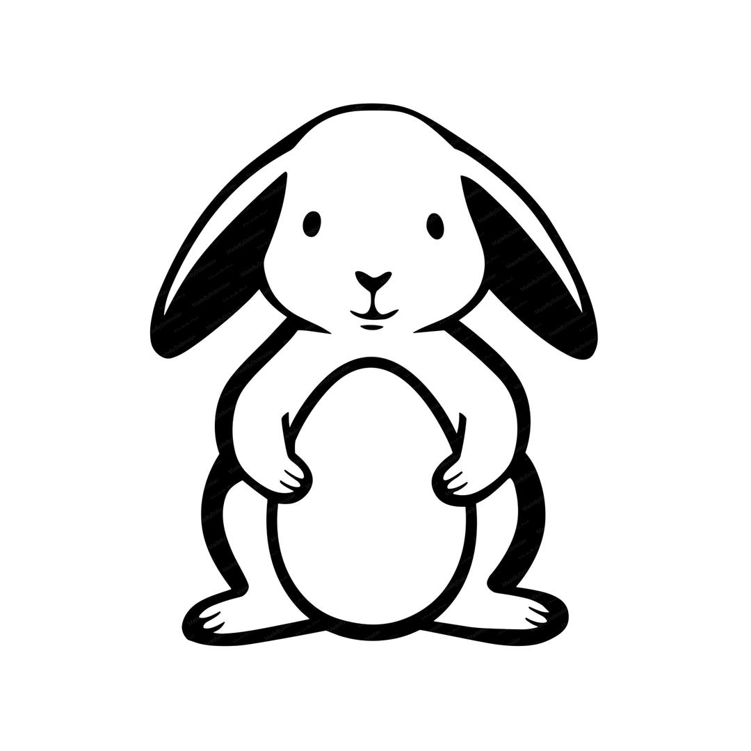 Easter Bunny SVG, Rabbit With Egg Cut File (digital Download) - Etsy