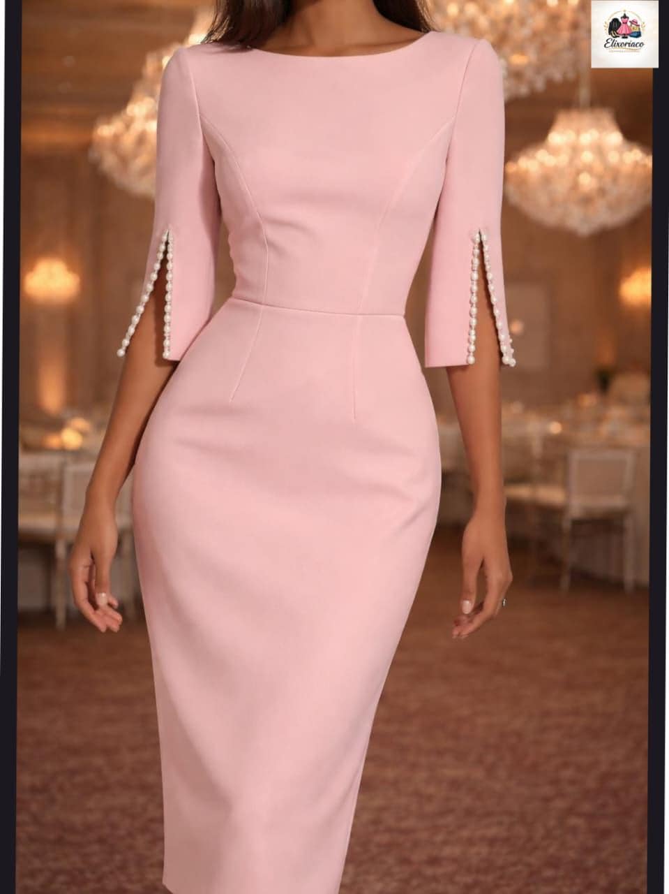 elegant chanel dress Elegant Evok Bandage Dress – Aclosy main image 0