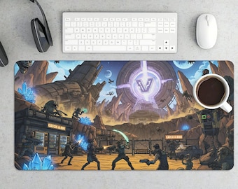 Borderlands Inspired Gaming Mousepad: Sci-Fi Action Scene Desk Mat