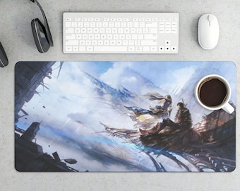 Fantasy Art Desk Mat, Anime Gaming Mousepad, Epic Scenery Pad