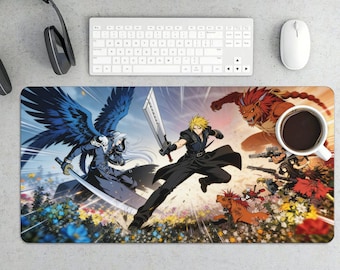 Final Fantasy VII Cloud Sephiroth Mousepad – Anime Gaming Desk Mat