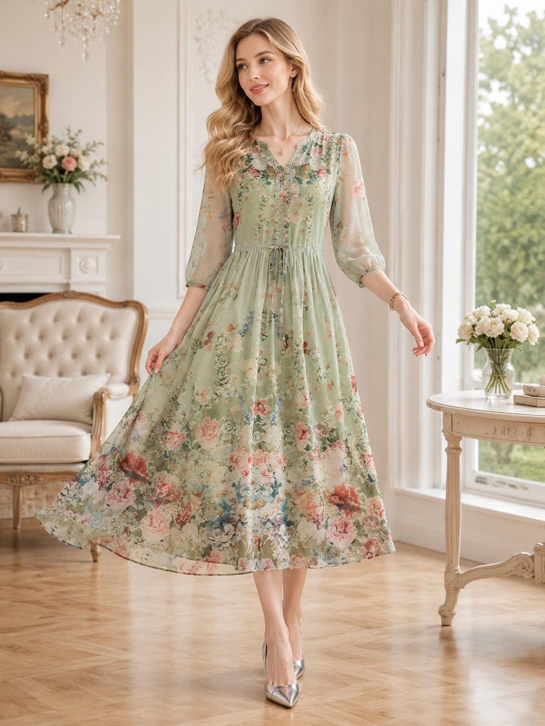 cream spotty dress DENALI MINI Style Code:WMN4424-01 effortlessly warm drawer Game Day Navy –