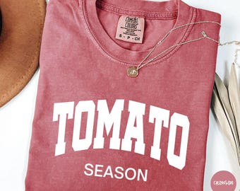 Comfort Colors® Tomato Season Boxy Tee, Tomato Lover Tee, Gardener Shirt, Vegetable Garden Shirt, Plant Lover Gift, Garden Harvest Shirt