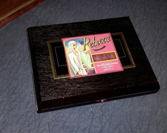 Cigar Box Rebecca Decorated Personal Art Storage Chest Tobacciana Find by IndustrialPlanet NEW Free Shipping