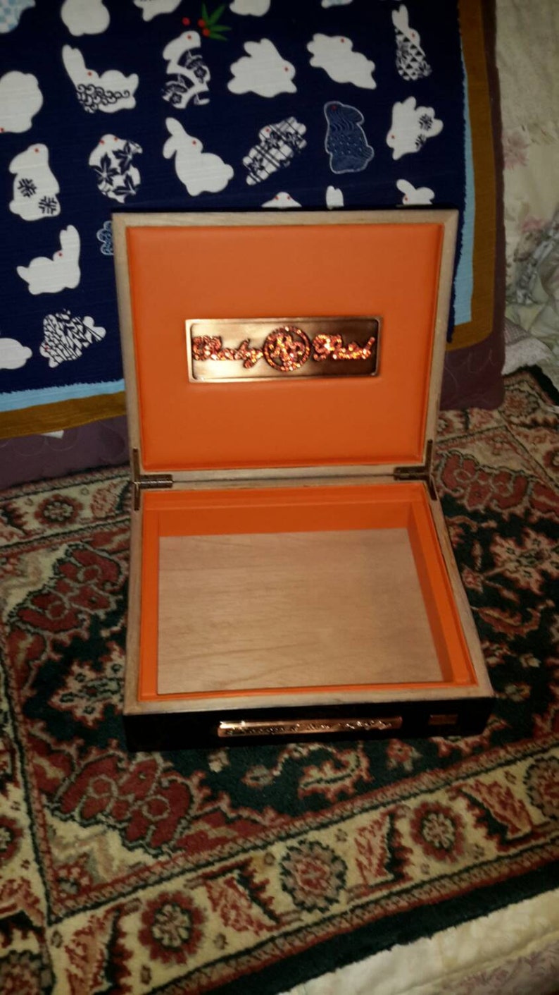 Humidor Chest Vintage Cigar Box Rocky Patel Fifty Numbered Spelled In Ruby Colored Stones Special Edition Rare Find by IndustrialPlanet