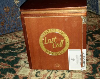 Cigar Box Last Call Deep Slide Top Wooden Chest Several In Stock by IndustrialPlanet NEW Free Shipping