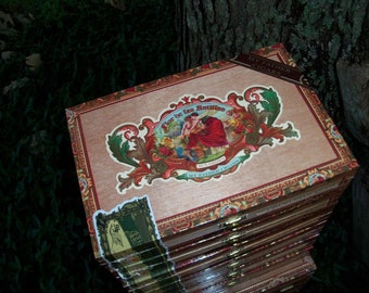 Cigar Box My Father's Cigars La Familia Top Shelf Wedding Groomsman Group Gift by IndustrialPlanet Sale