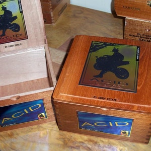 12 Pc. EMPTY All-wood Acid Kuba Cigar Boxes - Great for amps