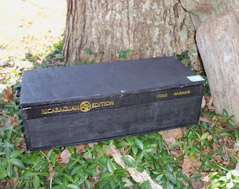 Cigar Box Ammo Sized Wooden Chest 17 x 7.25 x 5 Fold Out Front Black & Brown Available by IndustrialPlanet NEW Free Shipping