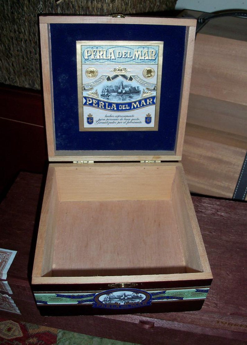 Cigar Box Lighthouse /& Ship Art Box Perla Del Mar Wooden Storage Treasure Chest A Dozen In Stock by IndustrialPlanet