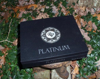 Cigar Box Black Platinum With Rhinestones Top Shelf Treasure Chest Three In Stock by IndustrialPlanet