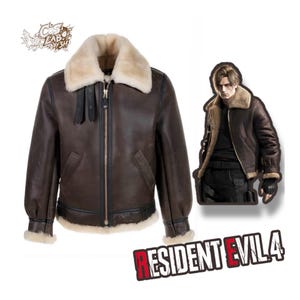 Japanese Archive Leather Jacket – Faux Fur Collar, V-kei Goth Punk