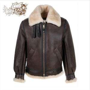Leon S. Kennedy RE4 Sheepskin Leather Bomber Jacket Cosplay Jacket