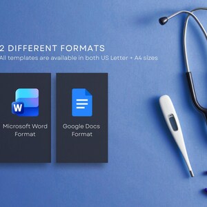 New graduate nurse resume template available in two formats: Microsoft Word and Google Docs, both in US Letter and A4 sizes. Instantly editable RN resume files compatible with Mac and PC for new and experienced nursing graduates.