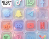 Pastel Glass App Icons, iPhone Home Screen Theme, 250 iOS Icons (Digital Download)