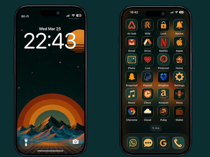Back Icon Ios App Retro App Icon Pack, 50+ Ios Icons, Dark Teal (digital Download) - Etsy ...