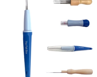 Blue Easy to Use Felting Needle Pen Craft Felting Needle 3 Needles Felting Pen Easy to Hold Sewing Accessory 