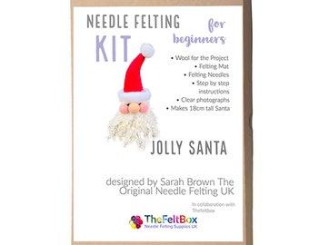 Naald Vilten Santa Kit Beginners - Jolly Santa door Sarah Brown