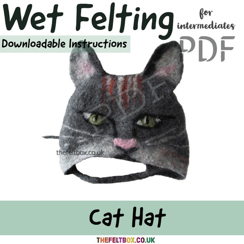 PDF Instructions Make Your Own Cat Hat. Wet Felting Etsy