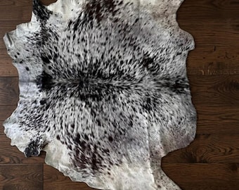Cowhide Rug Modern Western Decor Genuine Hair On Hide Rustic Farmhouse Area Carpet