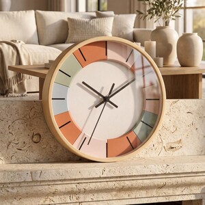 Pomodoro Aesthetic Focus Wall Clock, Productivity Time Blocking Focus Clock, Minimalist Modern Timer Clock