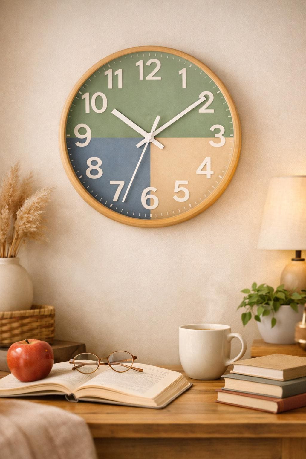 ADHD Time Awareness Wall Clock, Color Coded Productivity Clock, Focus ...