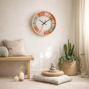 Pomodoro Wanduhr Ästhetisch, Fokus-Timer-Uhr, Studien-Produktivitäts-Dekor, Zeitblocker-Uhr, minimalistische Büro-Wanduhr