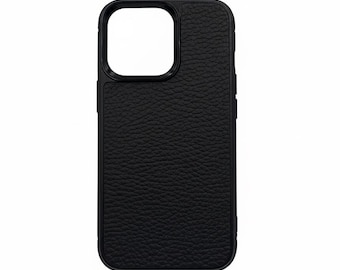 Funda negra de cuero Flotar para iPhone, resistente a los golpes, compatible con iPhone series 16/15/14/13.