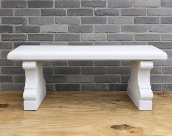Concrete Plain Bench Statue Garden Seat Outdoor Decoration Park Art Bench Sculpture Memorial Housewarming Gift Porch Lawn Minimalist Design
